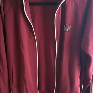 Fred Perry Burgundy Jacket with White Trim